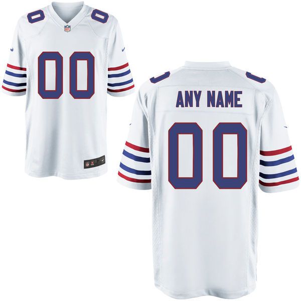 Men Buffalo Bills Nike White Custom Alternate Game NFL Jersey